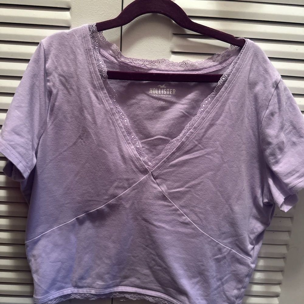 Hollister Purple Lace Top